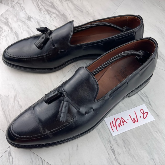 •Allen Edmonds Grayson Men 14 2A Black Tassel Leather Loafer Slip On Dress Shoes - Picture 9 of 13